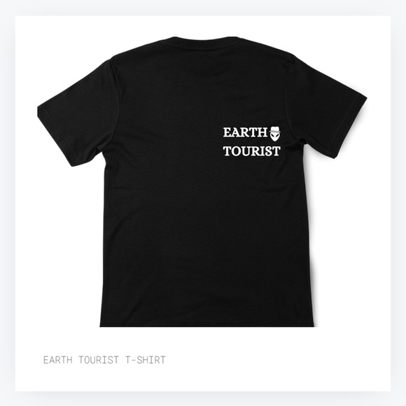 Earth Tourist tshirt white or black - Picture 4 of 7